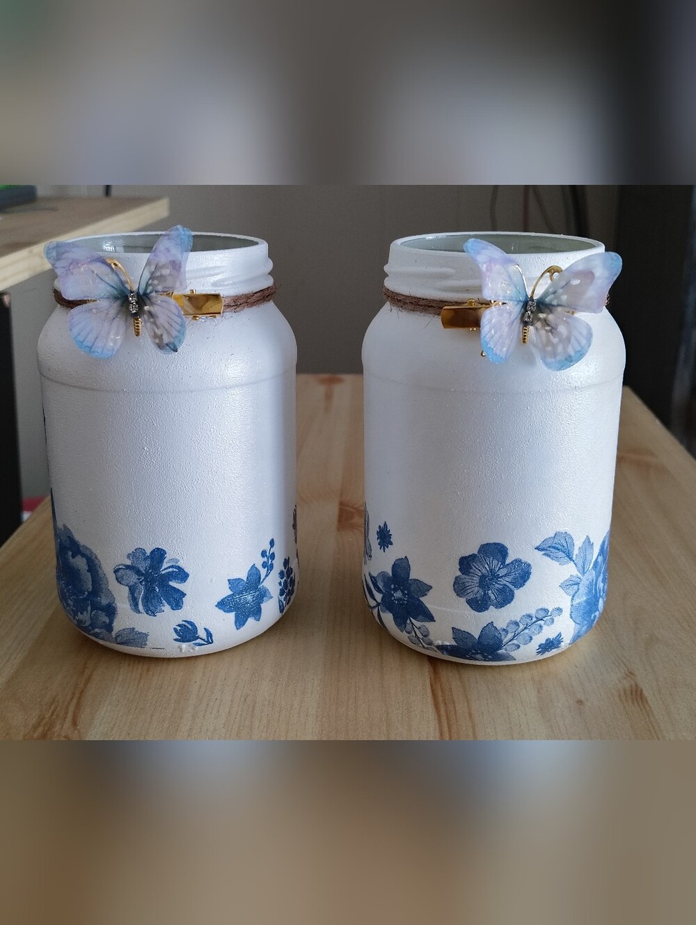 Hand-Painted Mason Jars